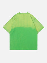 T-Shirt mit Farbverlauf und Drachen-Print
